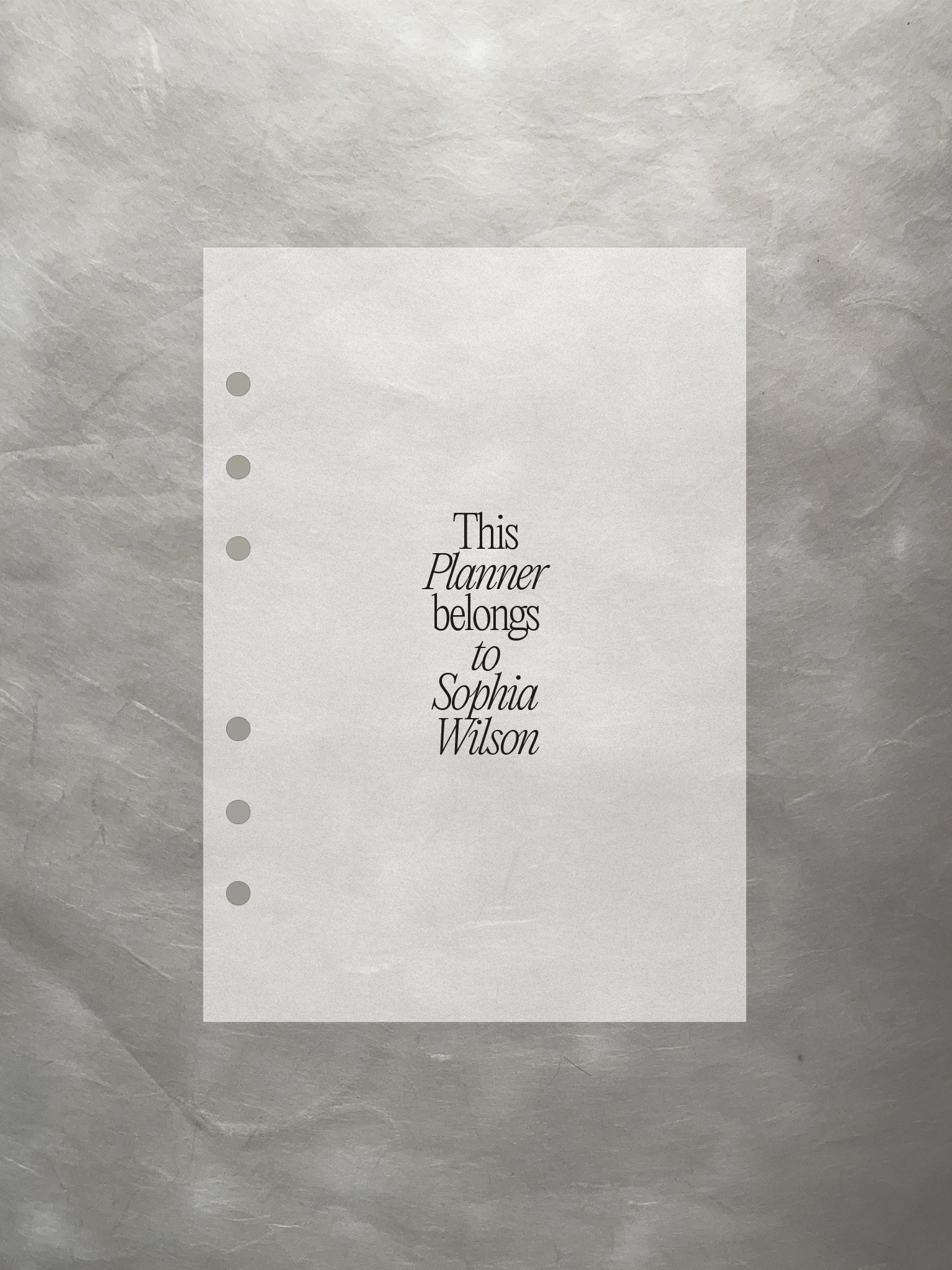 Personalized Planner-Dashboard transparent (edition 2)