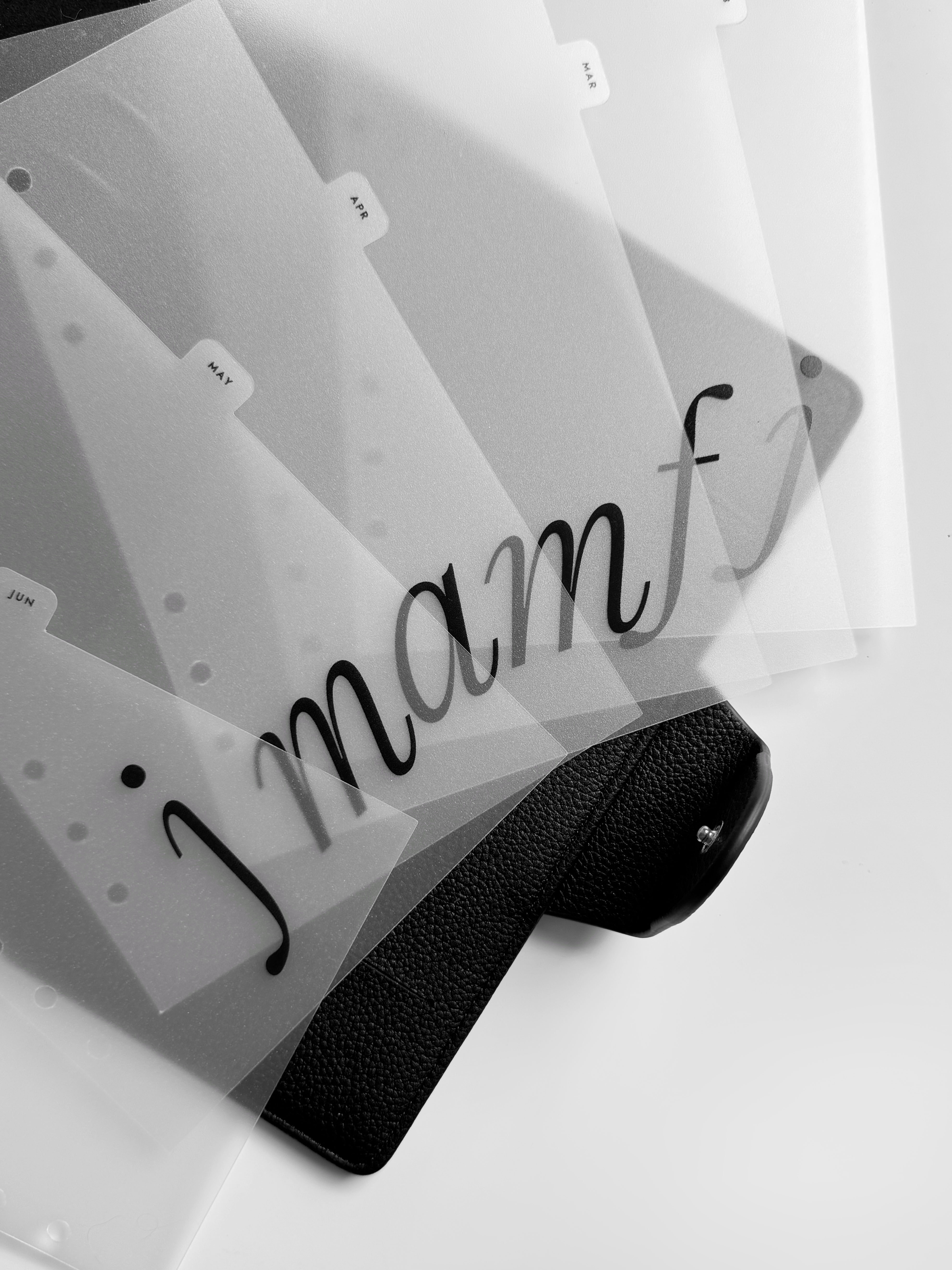 12-Months Dividers (black print)