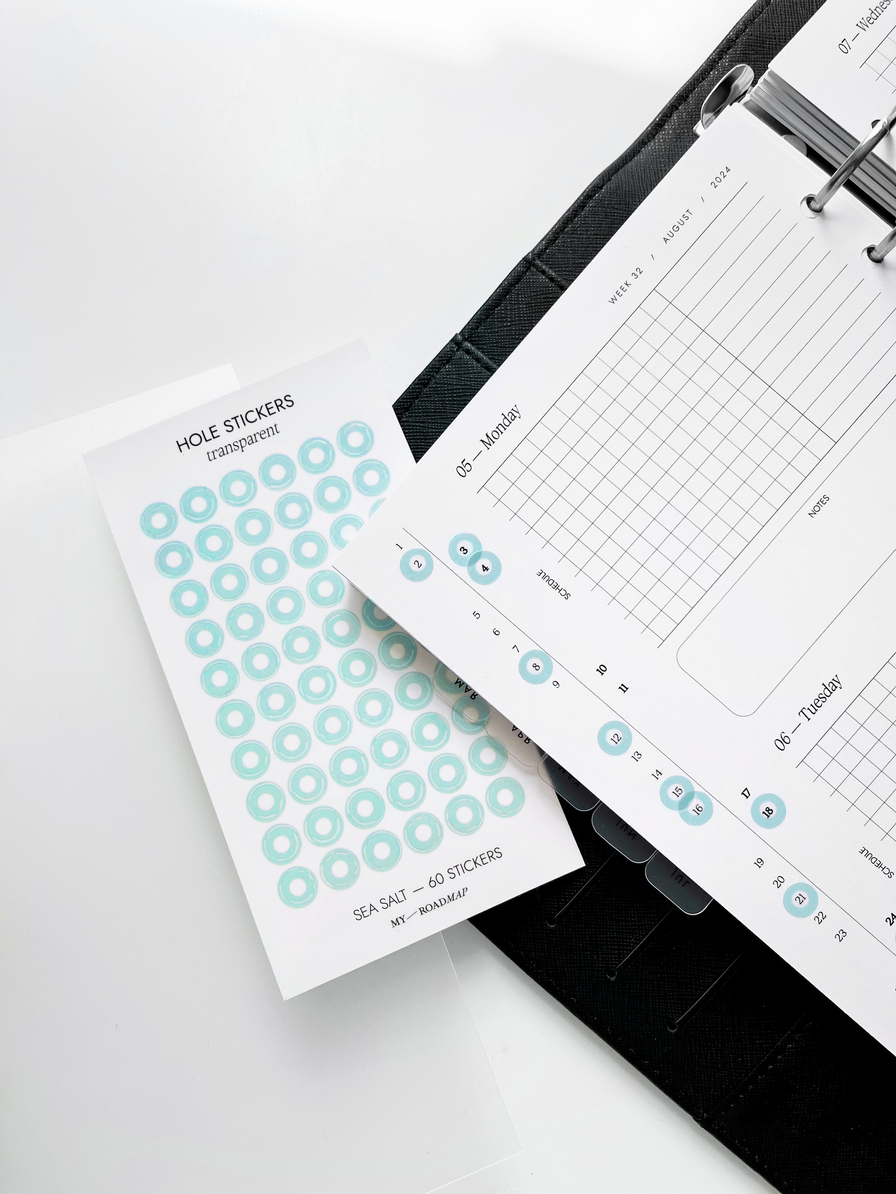 Transparent Planner-Stickers (Hole)