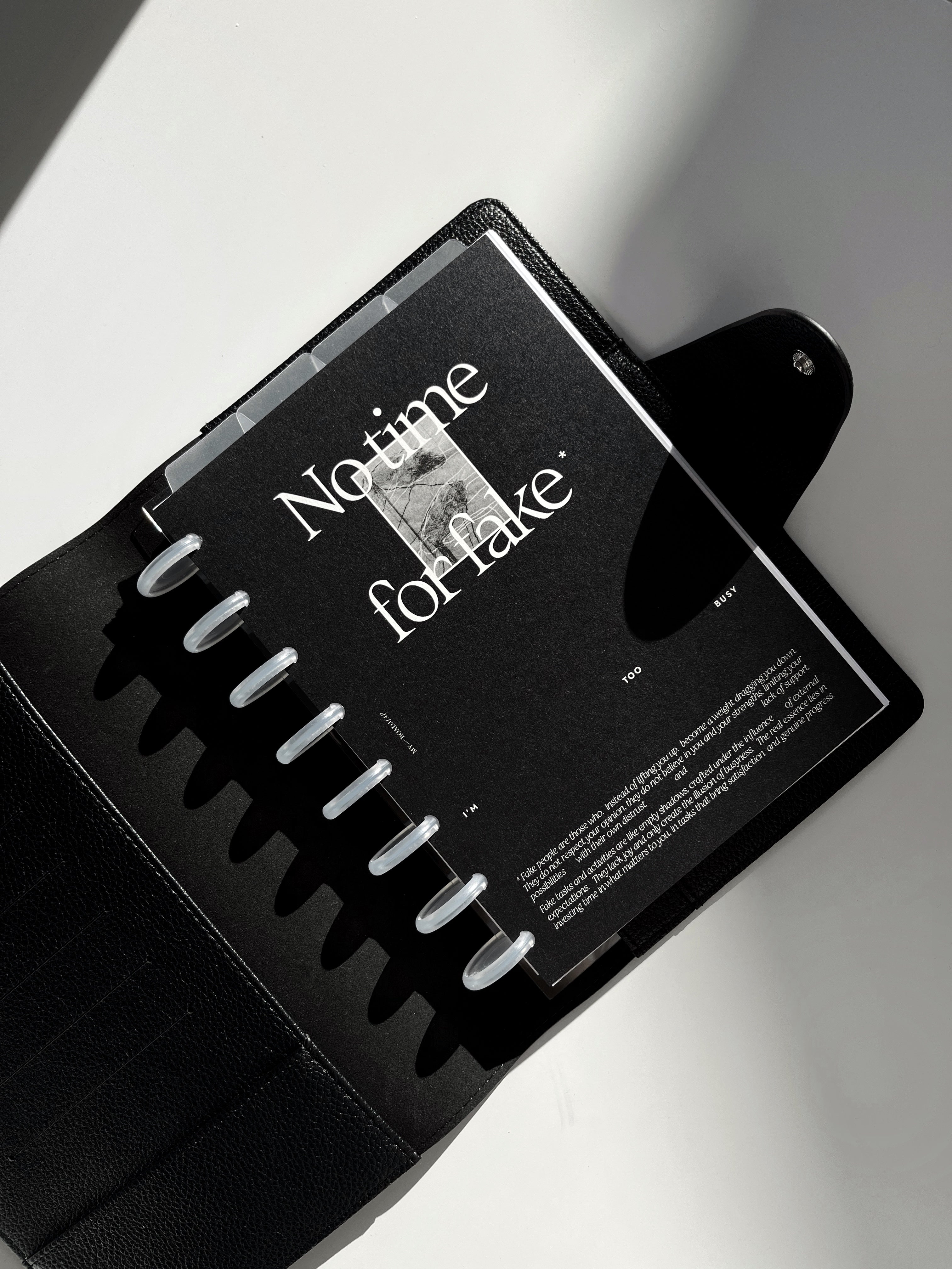 Planner-Dashboard A5 «No Time For Fake»