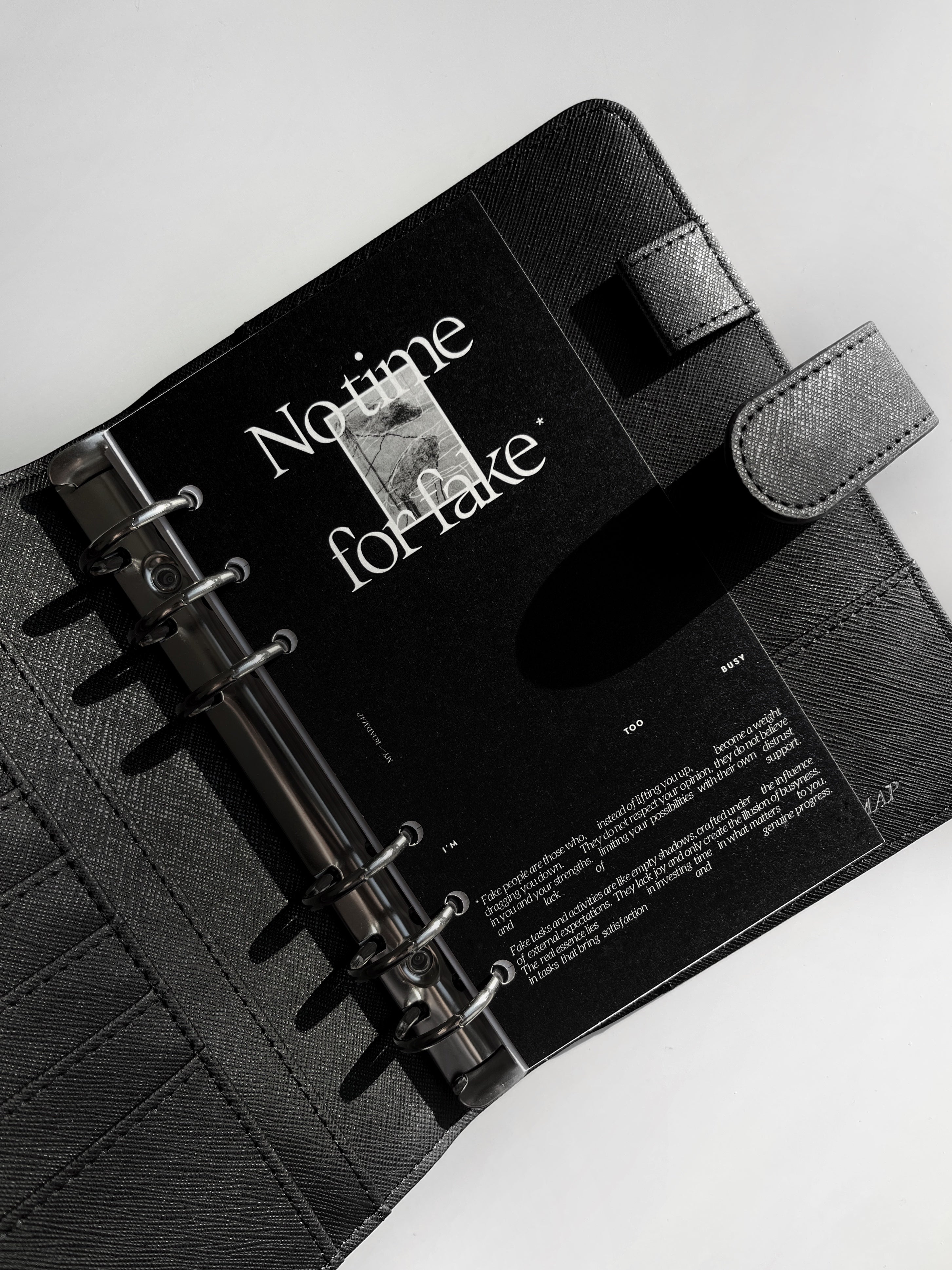 Planner-Dashboard Personal Size «No Time For Fake»