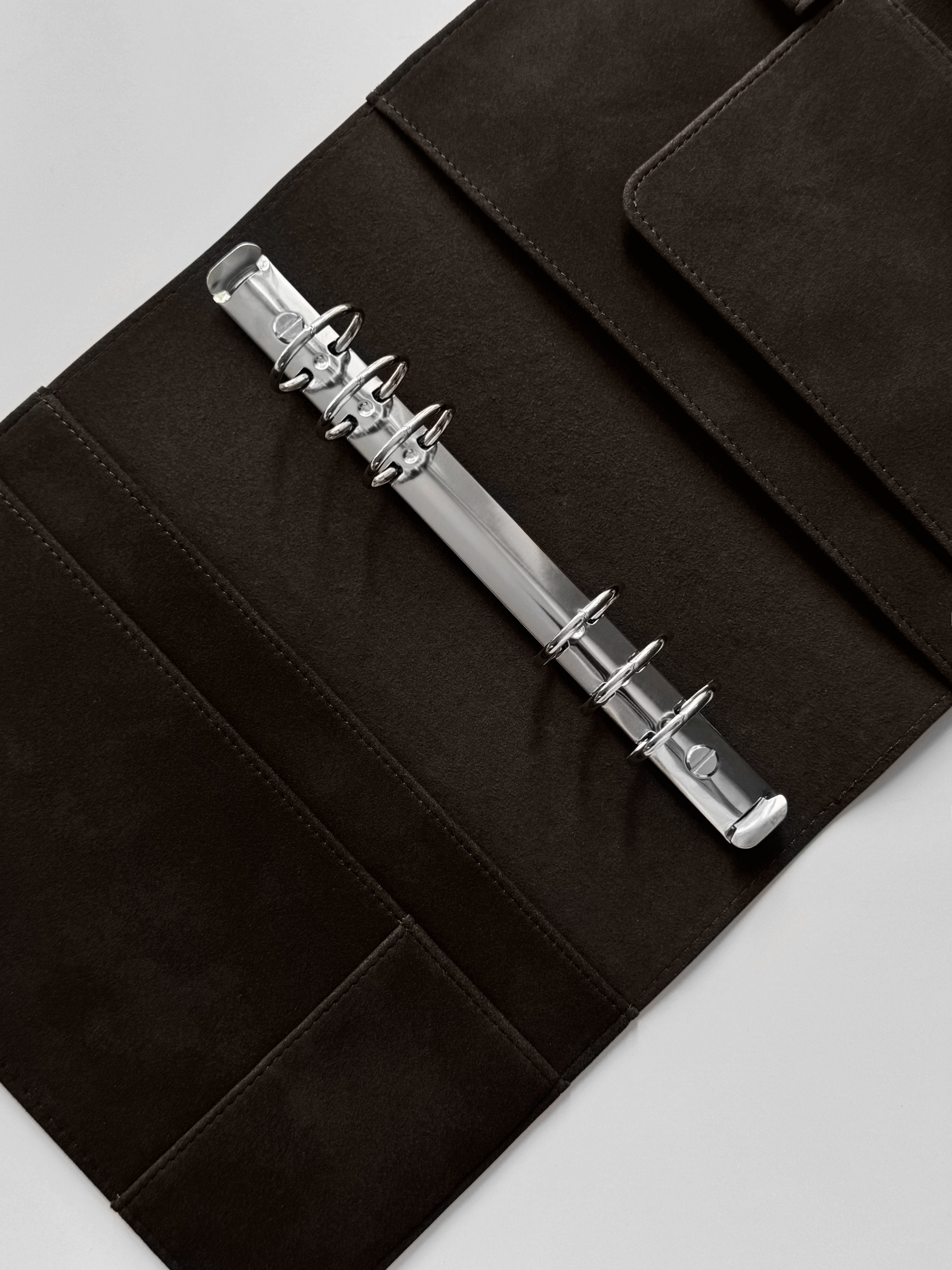 A5 Binder «Deep Truffle» Suede – Personalizable
