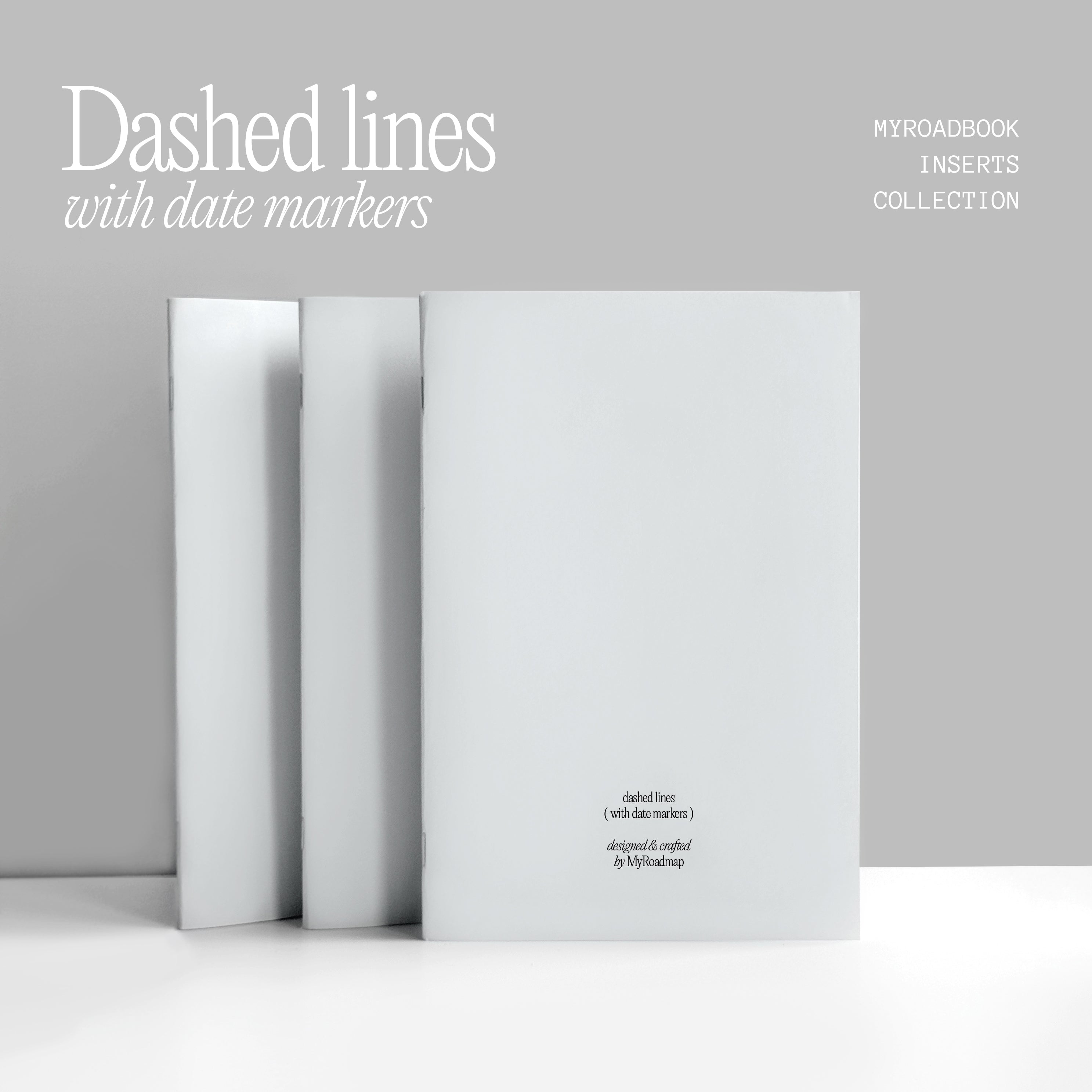Handmade inserts for MyRoadbook A5 | Lines With Date Markers | Refillable journal & notebook inserts