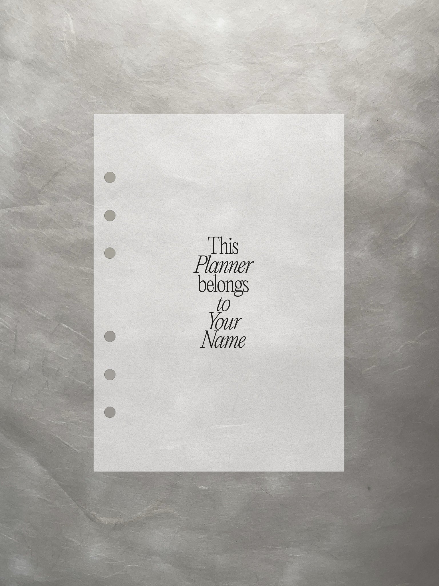 Personalized Planner-Dashboard transparent (edition 2)