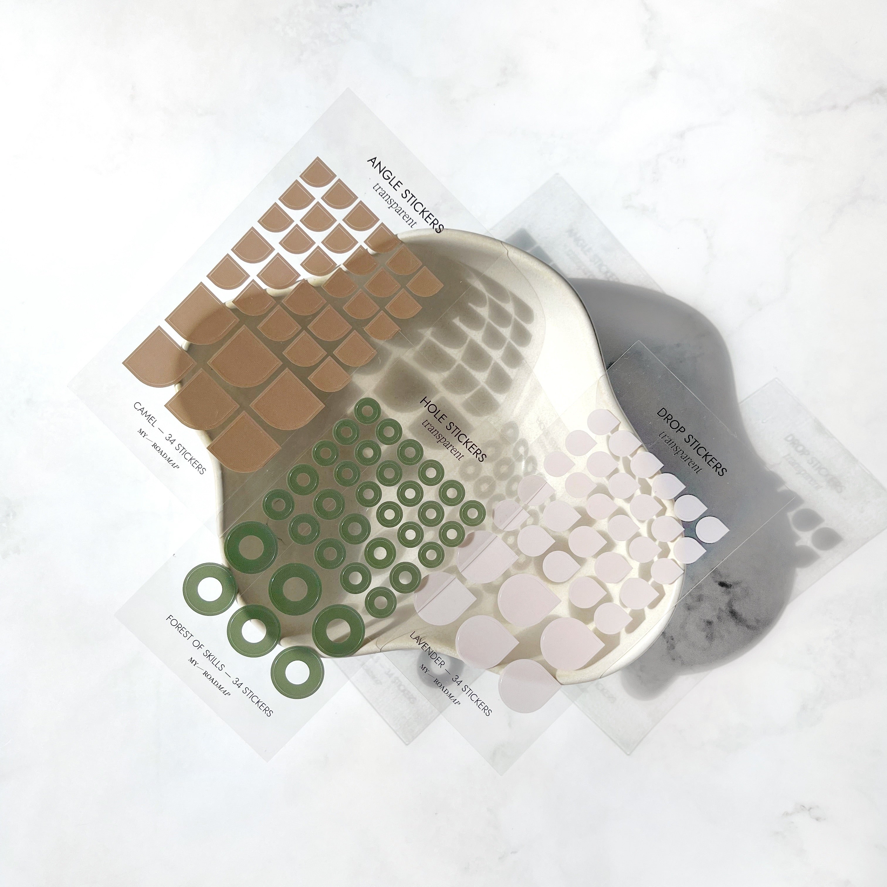 Transparent Planner-Stickers 3 Form Set