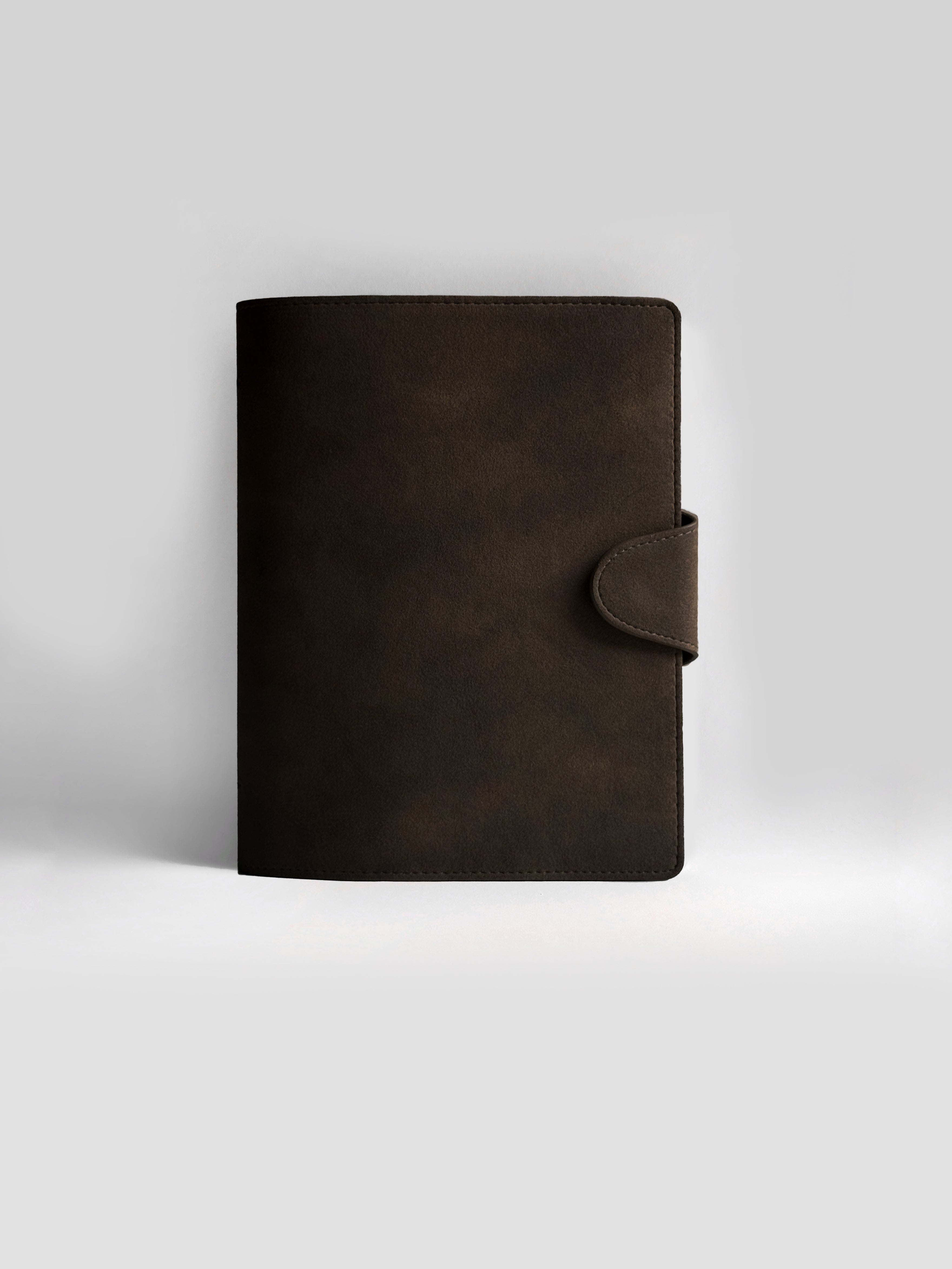 A5 Binder «Deep Truffle» Suede – Personalizable