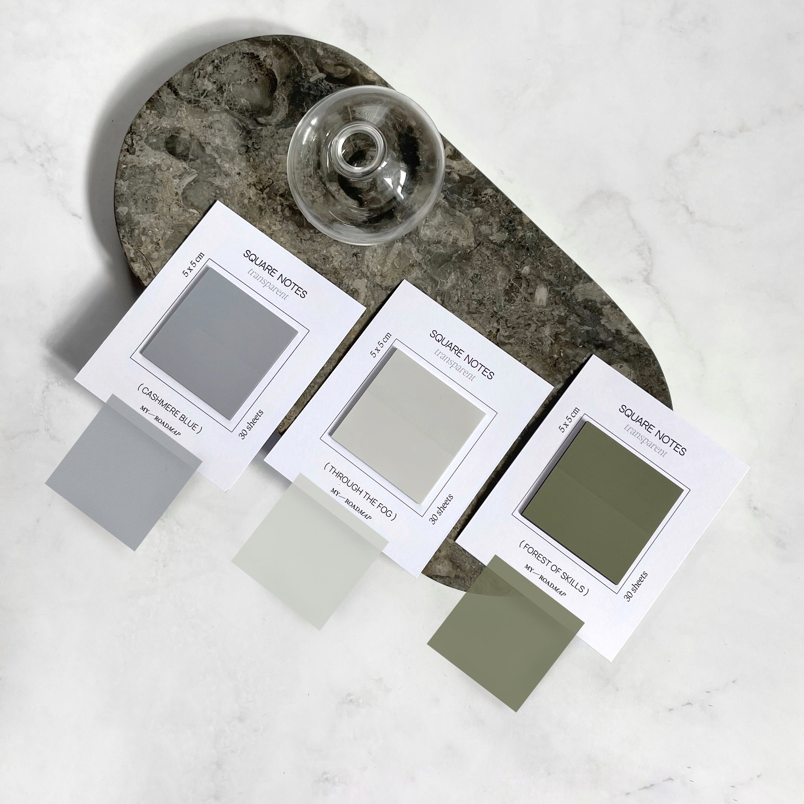 Transparent Sticky Notes 3 Color Set