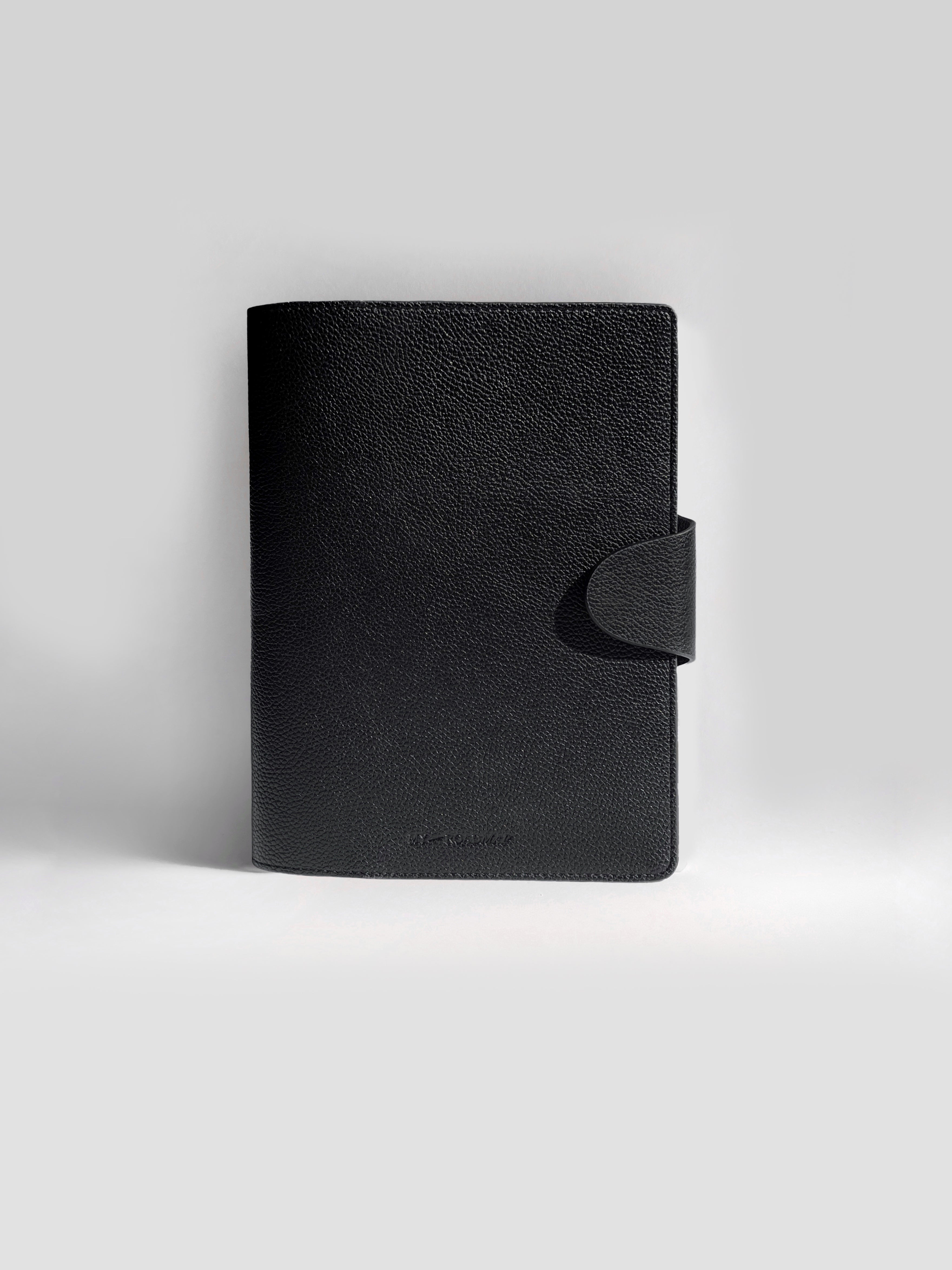 A5 Binder Midnight vegan leather – Refillable organizer – Customizable