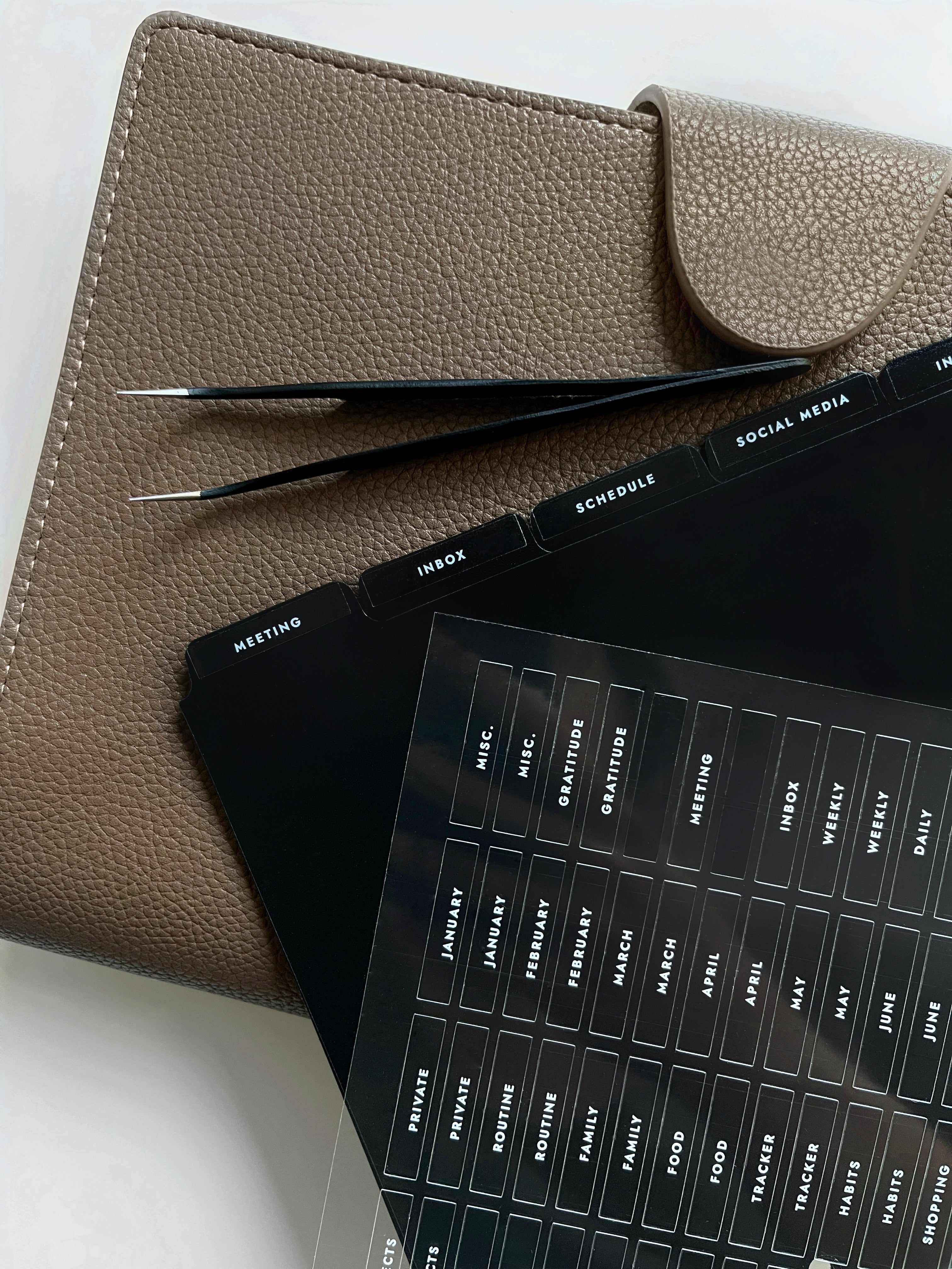 Transparent Tab Stickers for Dividers/Bookmarks (white print) – MyRoadmap