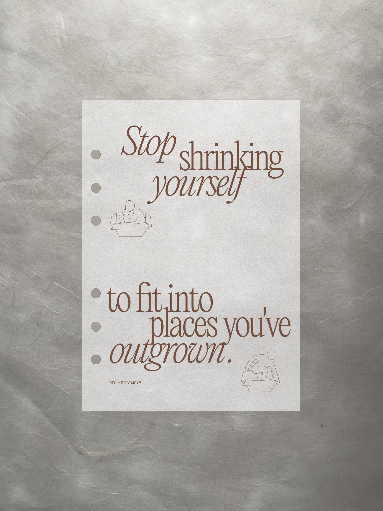 «Stop Shrinking Yourself» transparent Dashboard