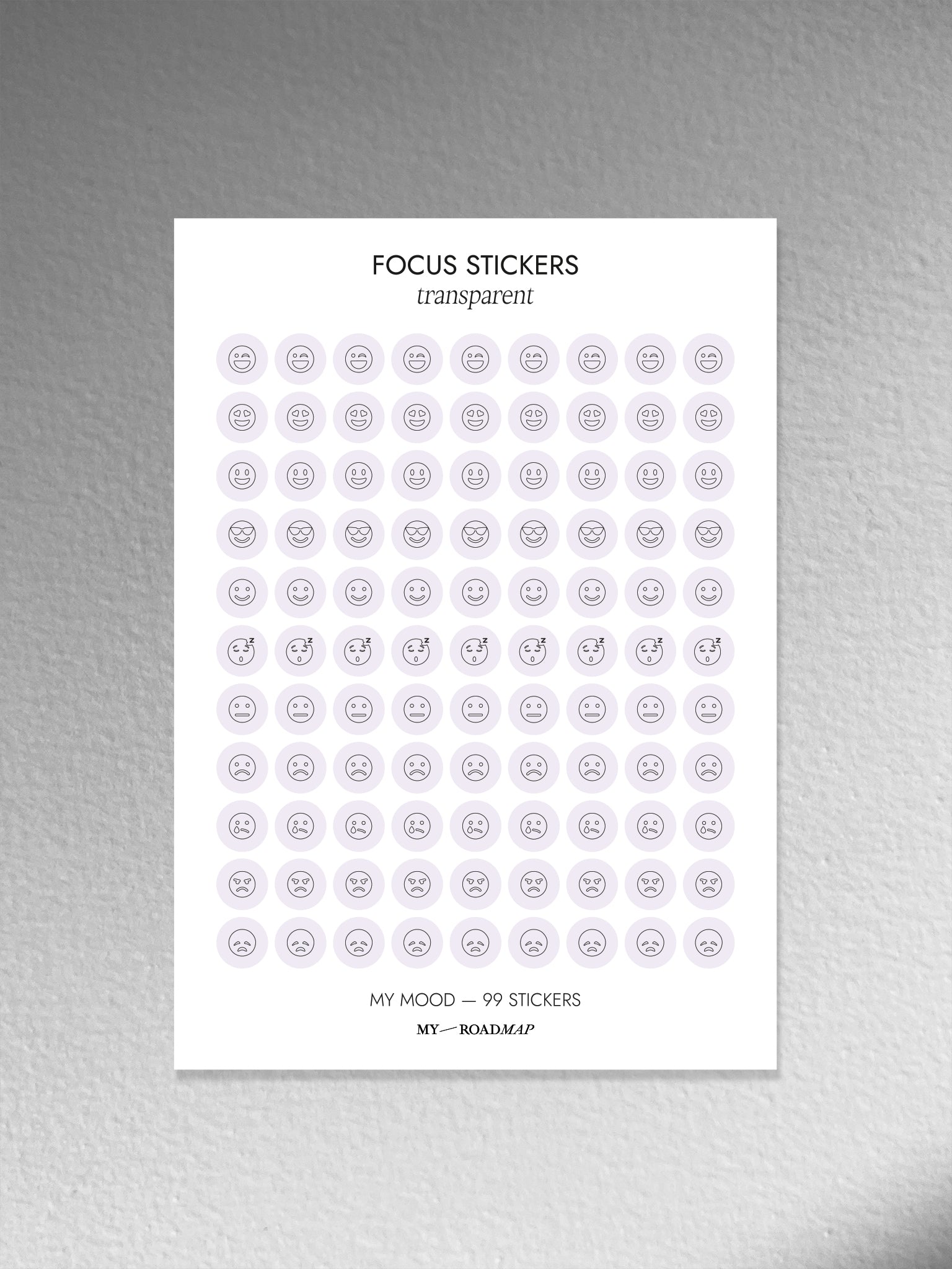 Focus Stickers «My Mood» transparent