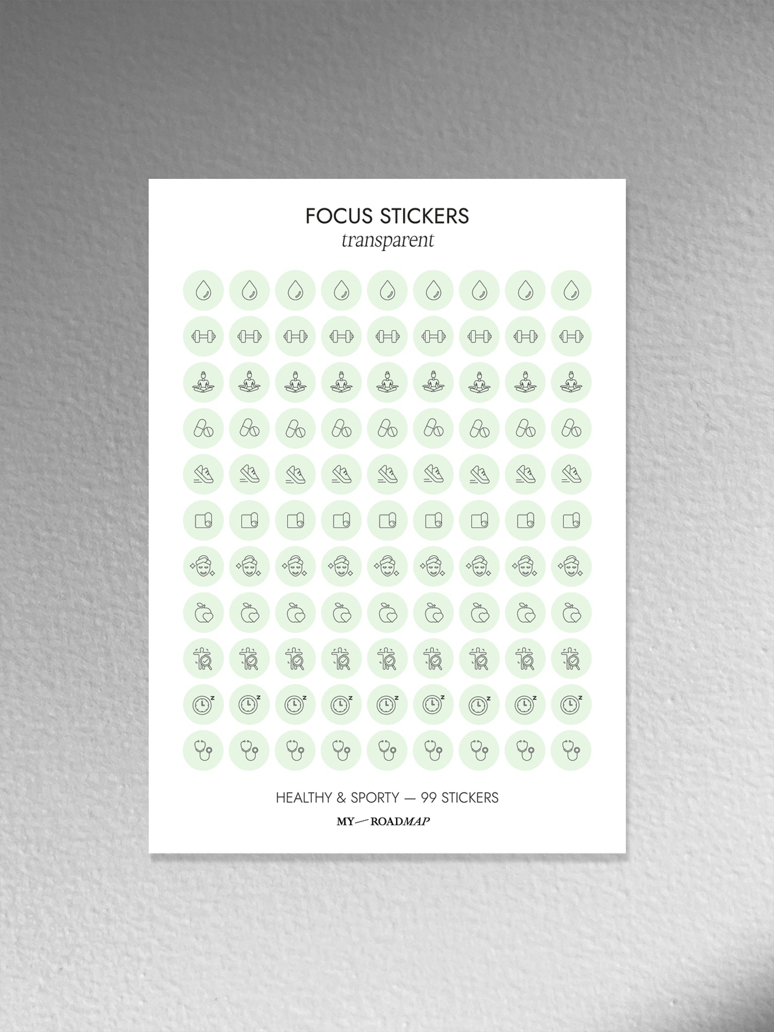 Focus Stickers «Healthy & Sporty» transparent