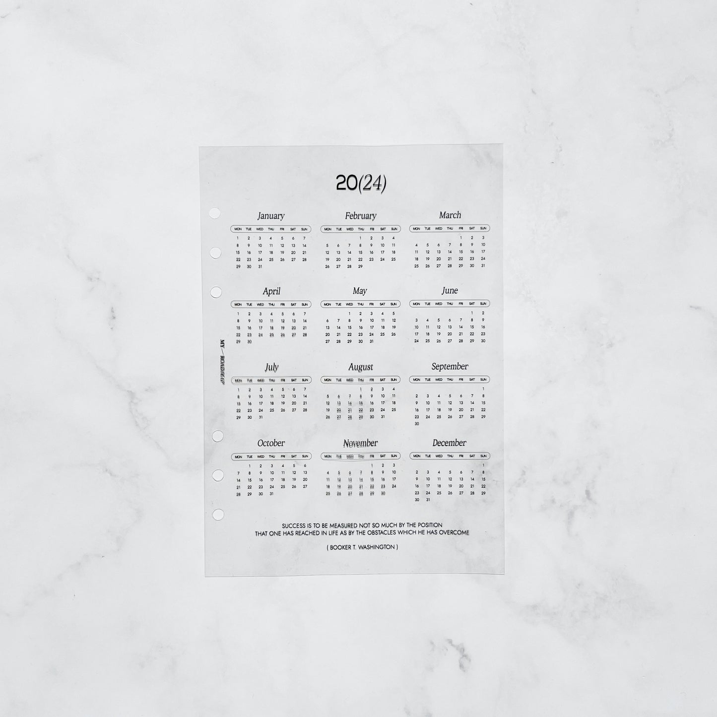 Calendar Dashboard 2024/2025 (clear)