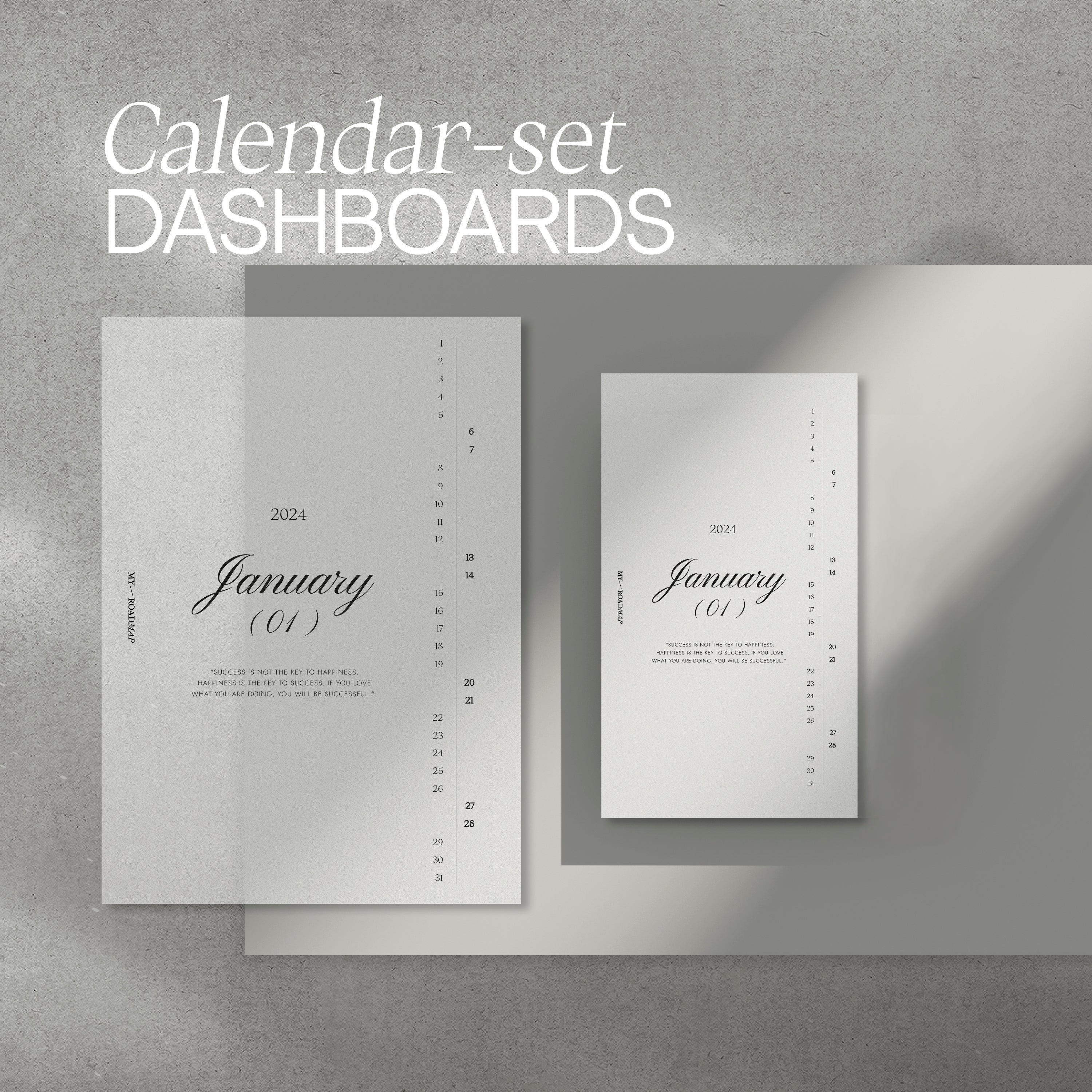 Kalender-Set 2025 | 12 Dashboards | Monatskalender