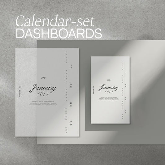 Kalender-Set 2024/2025 | 12 Dashboards | Monatskalender
