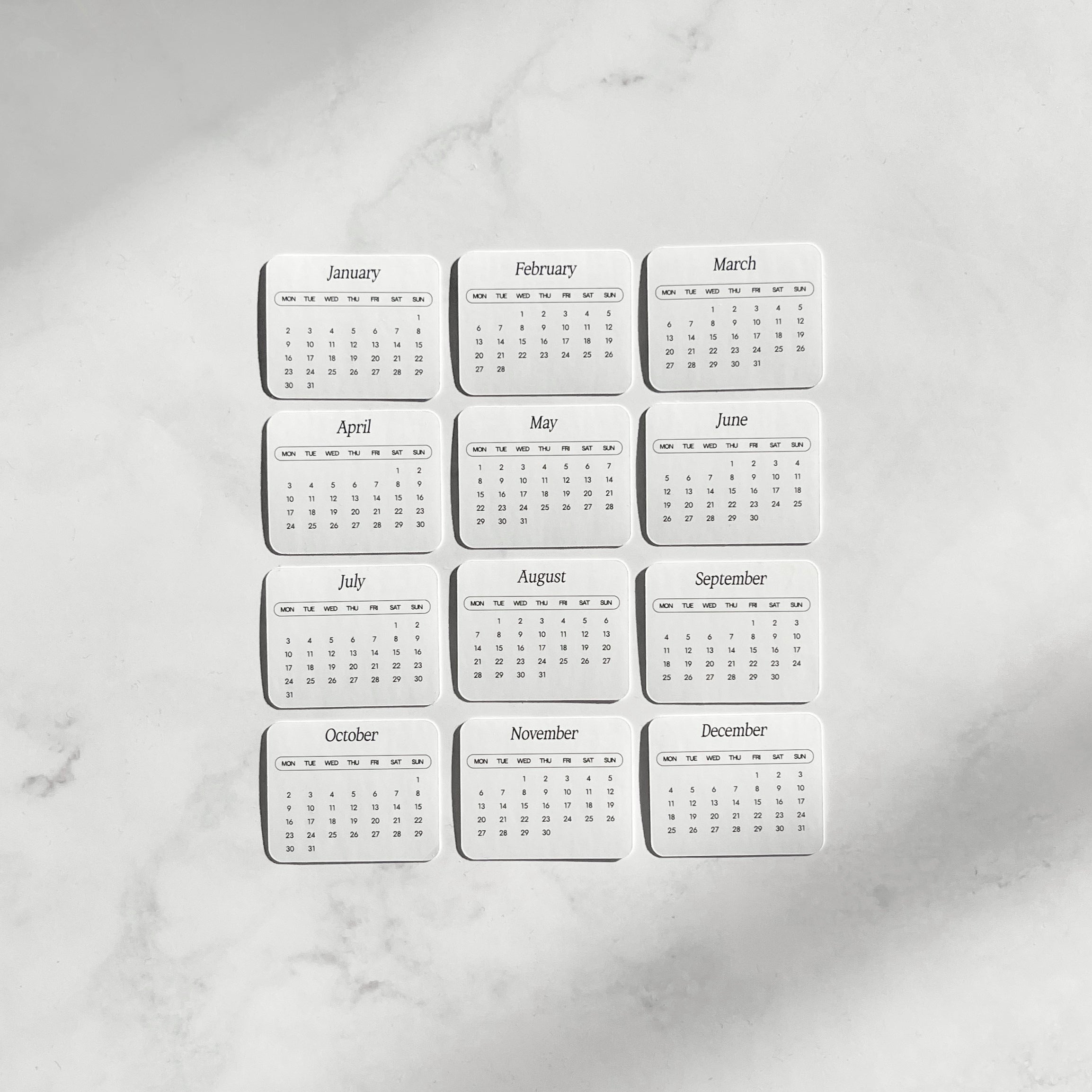 Mini-Calendar 2025 Sticker