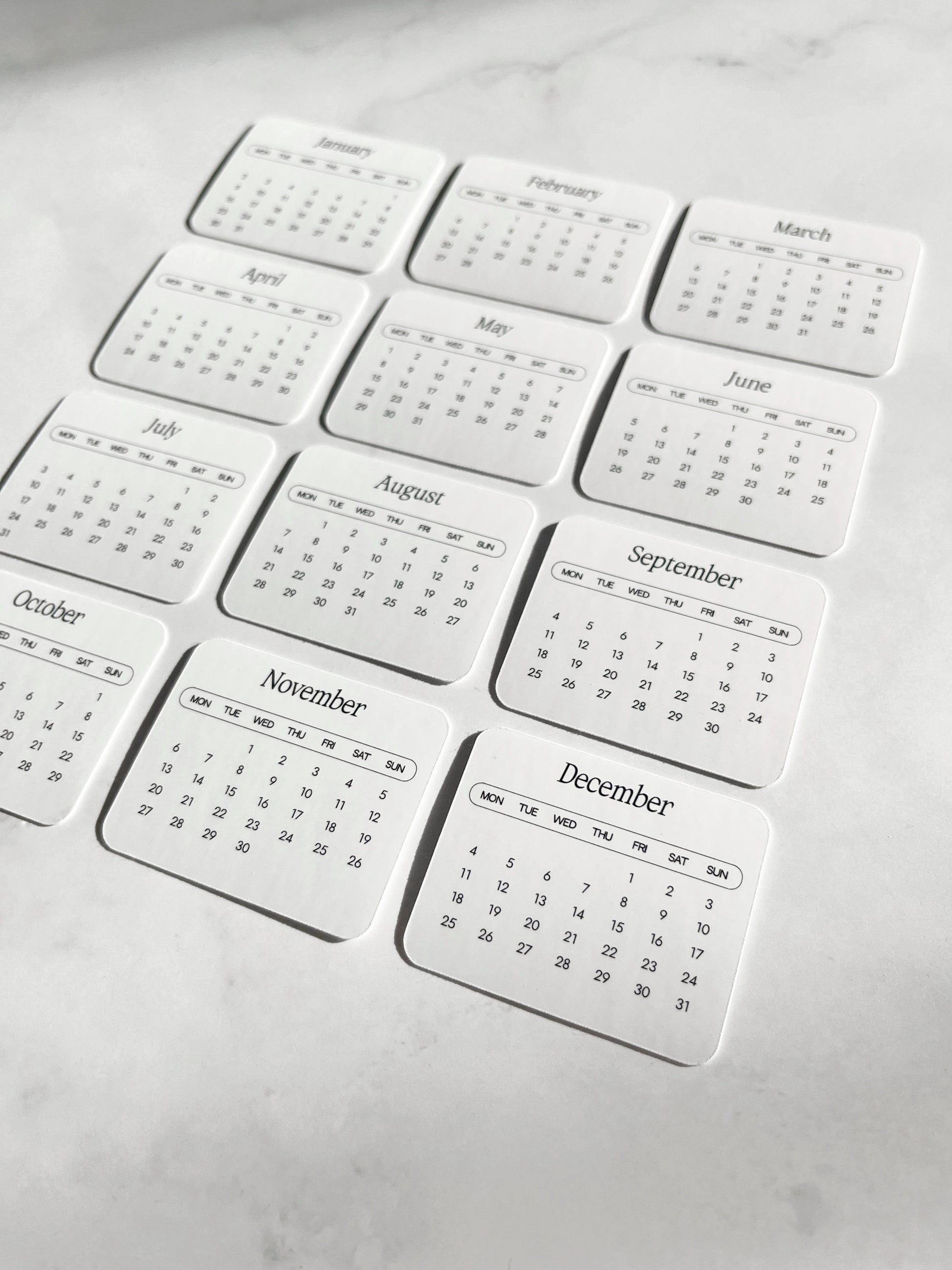 Mini-Kalender 2024 Stickers